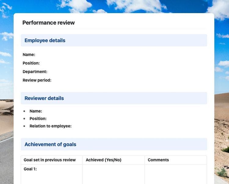 Performance review in Craft