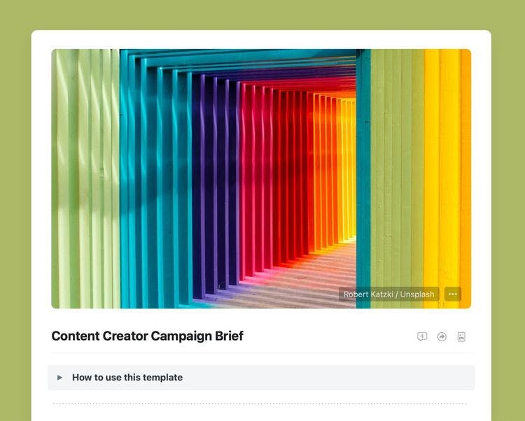 Craft Free Template: Start your next influencer campaign right with this content creator brief template.