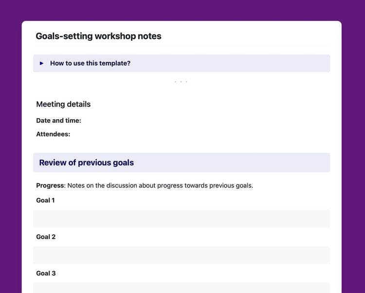 Craft Free Template: Revolutionize your team's goal-setting with our comprehensive goal-setting workshop notes template – ensuring clarity, accountability, and efficiency in every session.