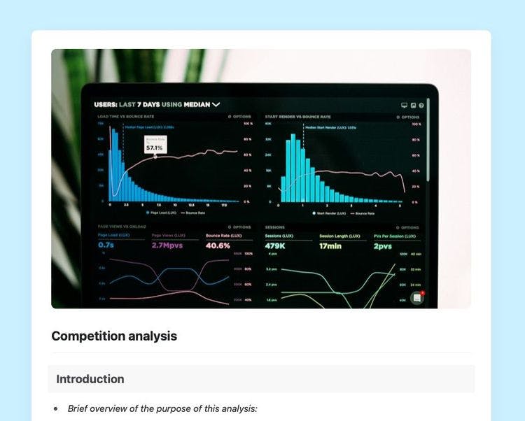 Competition analysis in Craft