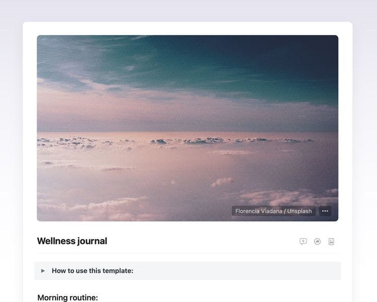 Craft Free Template: Live each day with mindfulness and intention. Build healthier habits with this Wellness Journal template.