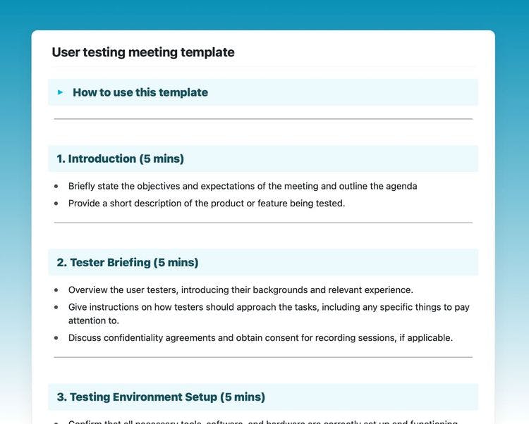 User testing meeting in craft