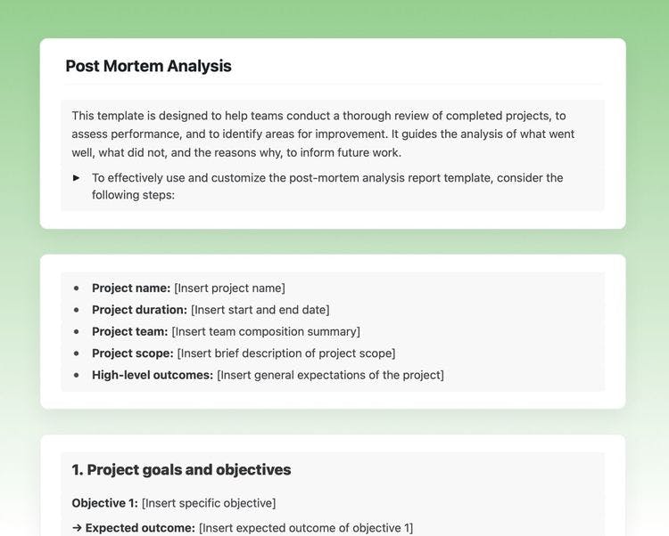 Post mortem analysis in craft