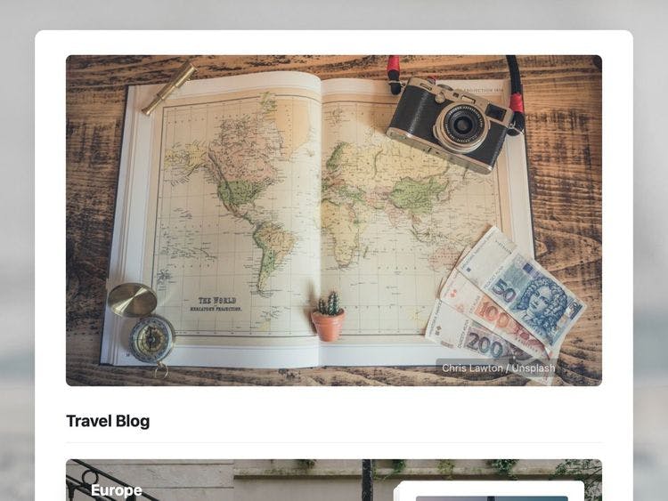 free Travel Blog Template