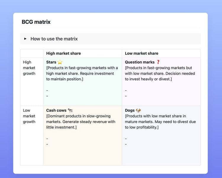 Craft Free Template: BGC Matrix template in Craft.