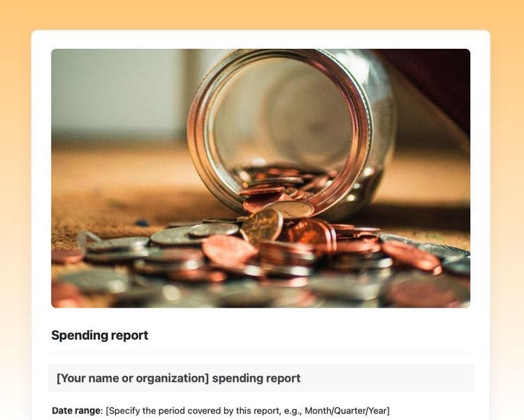 Spending report in Craft