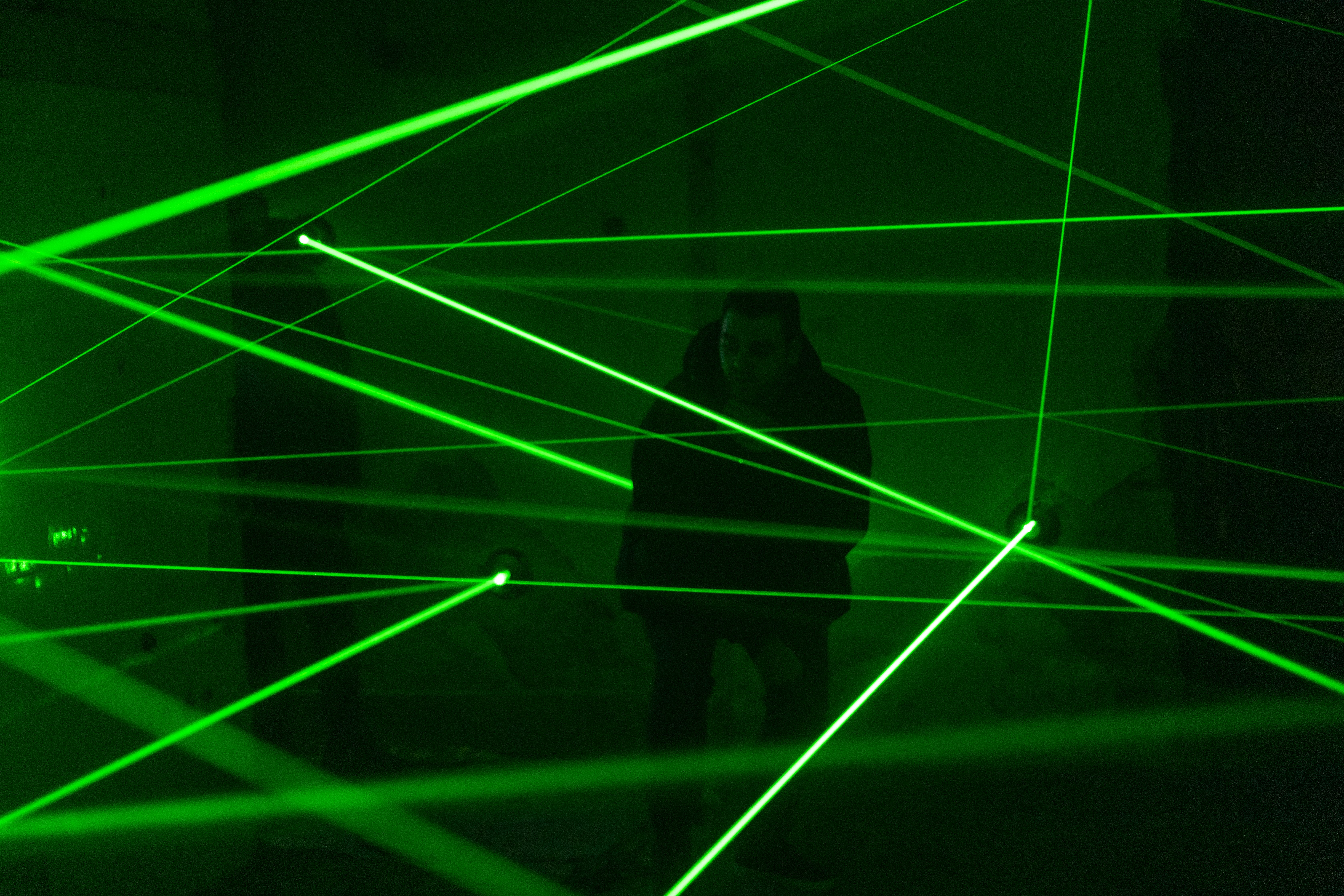 Lasers at mission impossible escape room